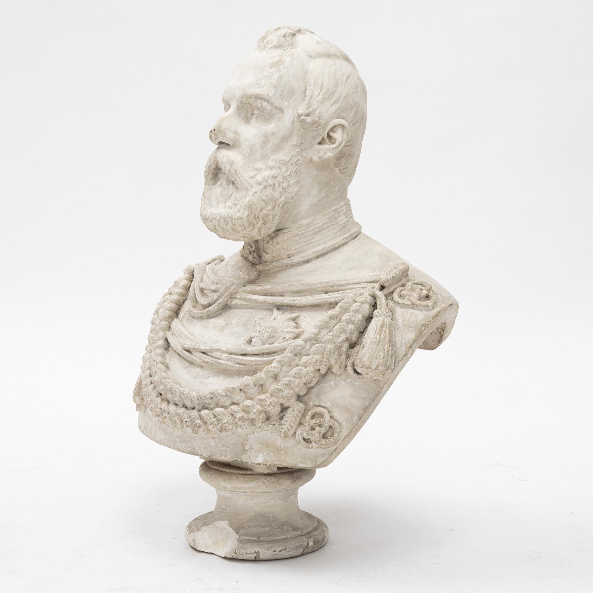 Byst, gips, Karl XV, 1800-tal.