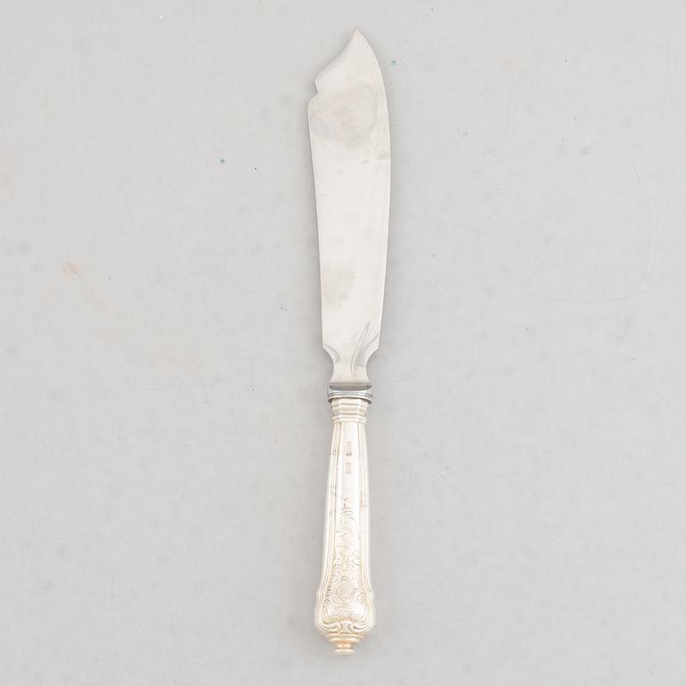 Ole Hagen, a Sterling Silver Cake Knife, "Rosenborg", A Michelsen, Copenhagen circa 1960.