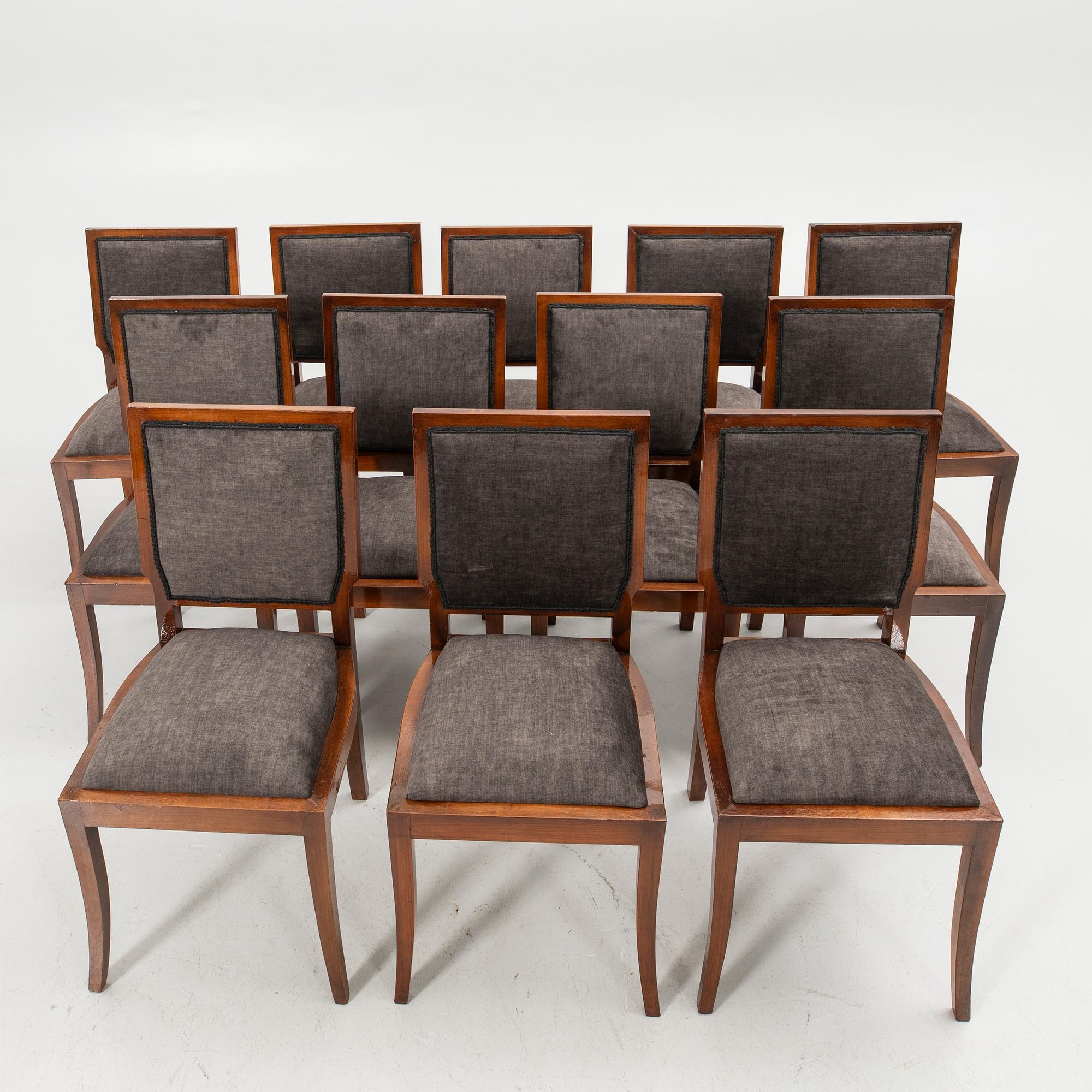 Dining set, 13 pieces, first half of the 20th century.