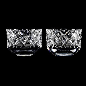 SKÅLAR, 1 par, glas, "Sofiero", Gunnar Cyrén, Orrefors.