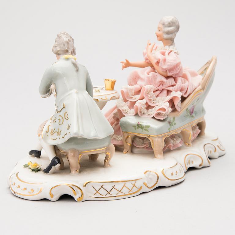 FIGURIN, porslin, Sandizell Höffner & Co, Tyskland 1900-talets senare hälft.