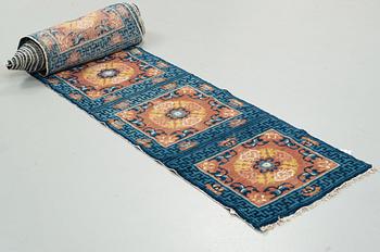 MEDITATION CARPET. Semi-antique Ningxia. 817 x 61 cm. China.