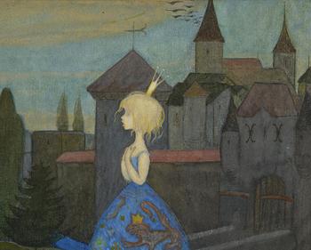Gustaf Adolf Tenggren, Princess outside the castle.