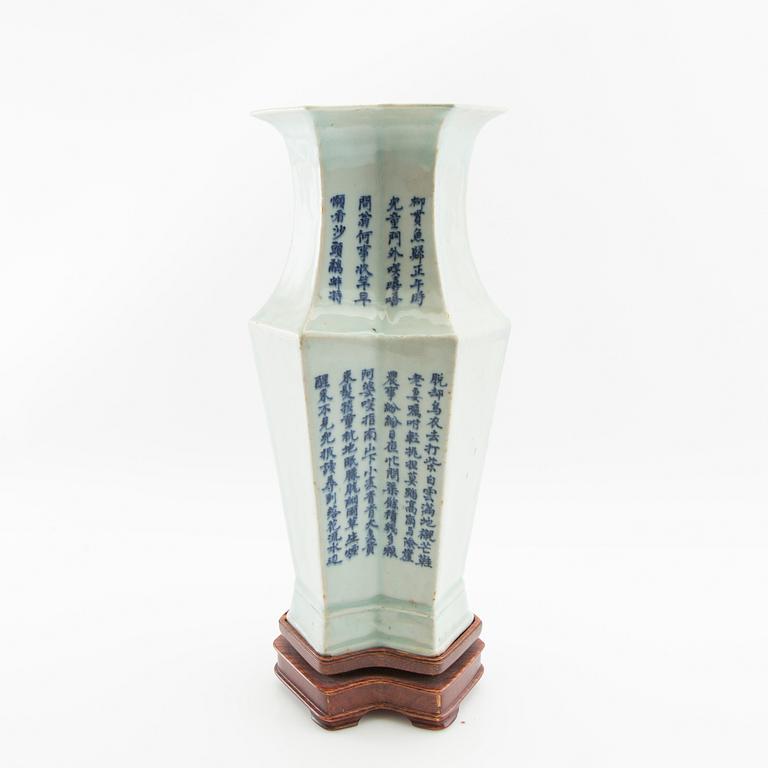 Vase, China late Qing porcelain.