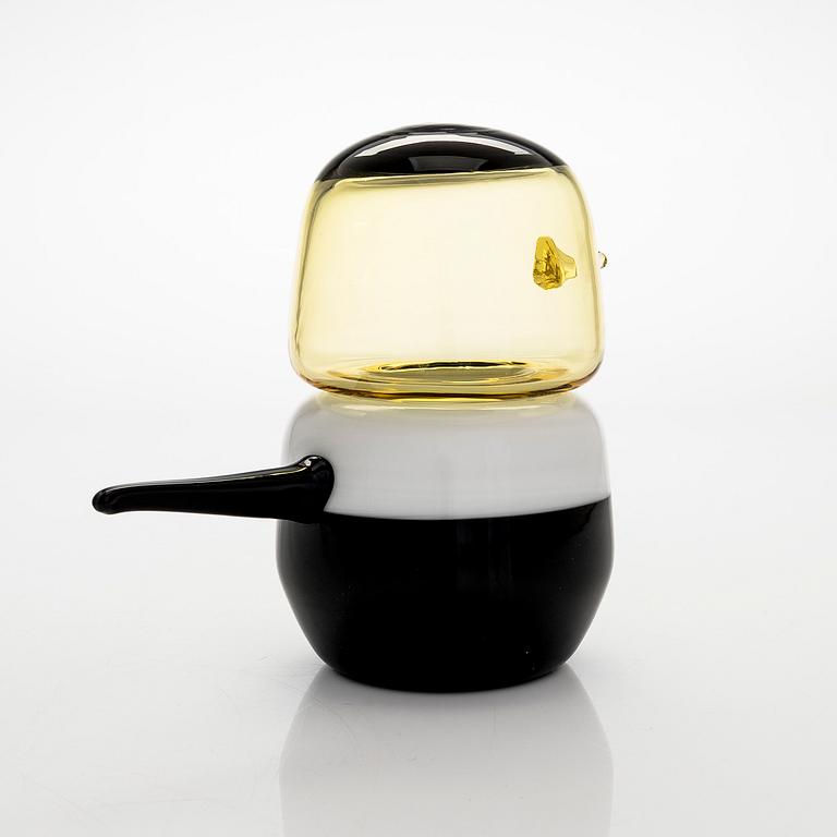 Matti Klenell, a 'Korpi Little Sister' glass bird, signed M. Klenell, Iittala.