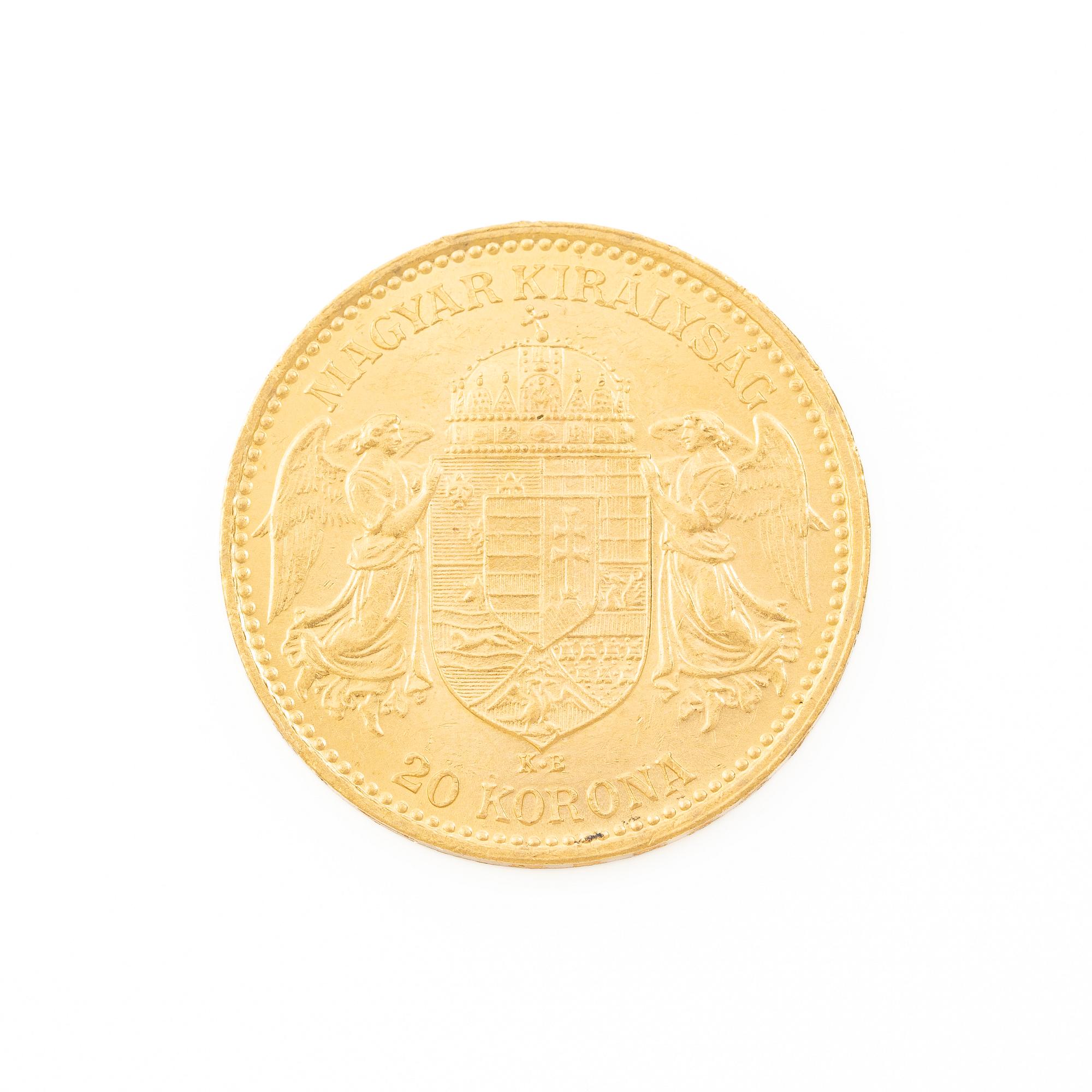 Gold coin, Hungary, 20 Korona, 1898.
