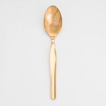 Tapio Wirkkala, a 14K 'Tapio' gold coffee spoon, Kultakeskus, Hämeenlinna 1986.