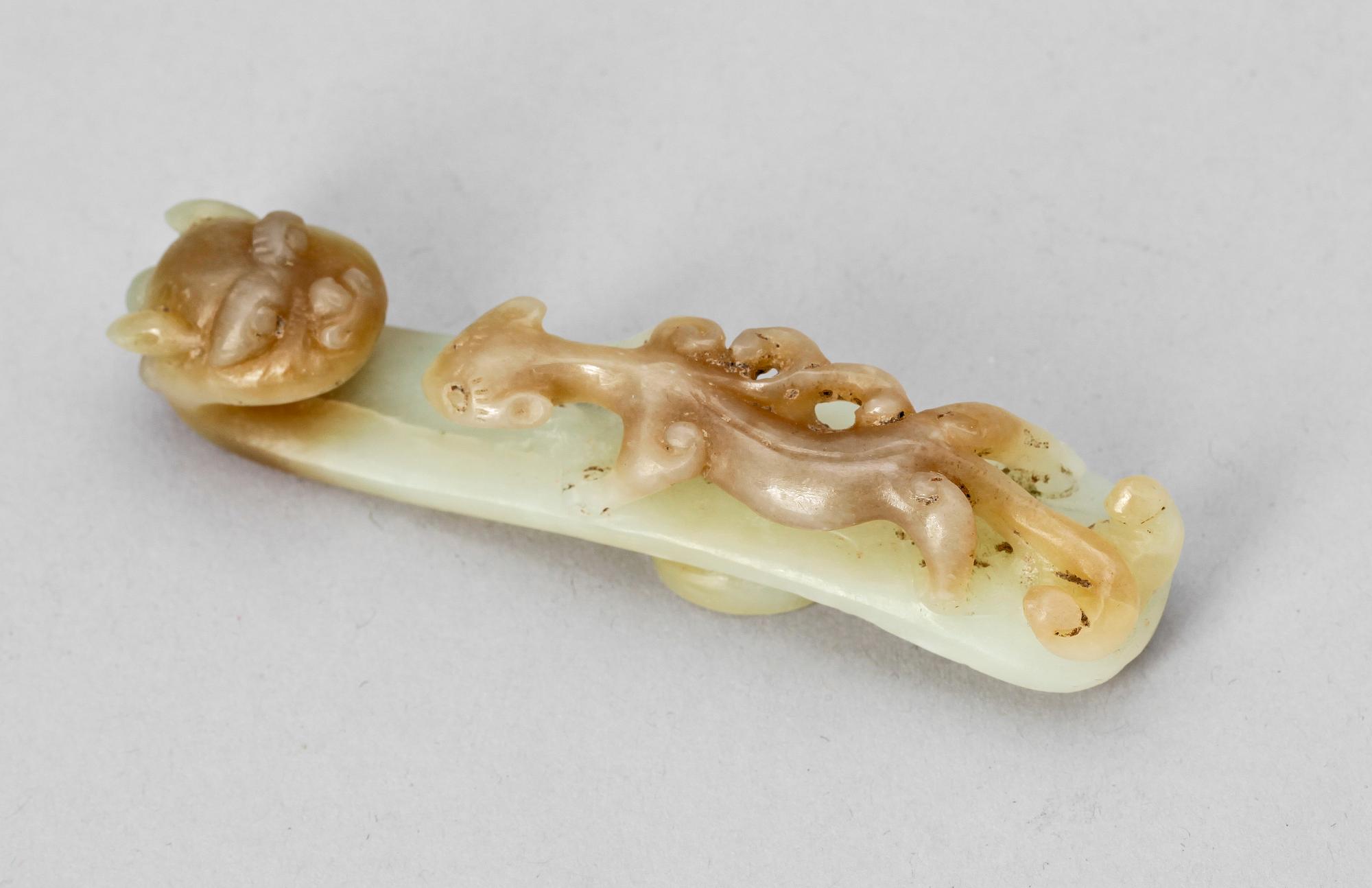 BÄLTESSPÄNNE, nefrit, Qing dynastin.