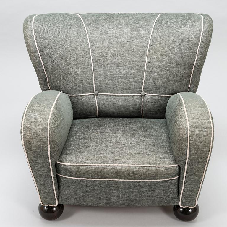 MÄRTA BLOMSTEDT, fåtölj, Aulanko-modellen. Formgiven 1939.