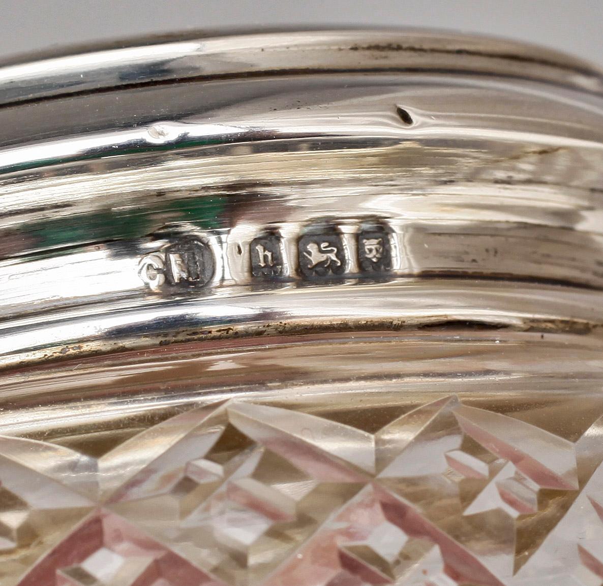 PARTI SILVER, 8 delar, sterling, bla Birmingham, England, 1884. Tot vikt ca 155 g.