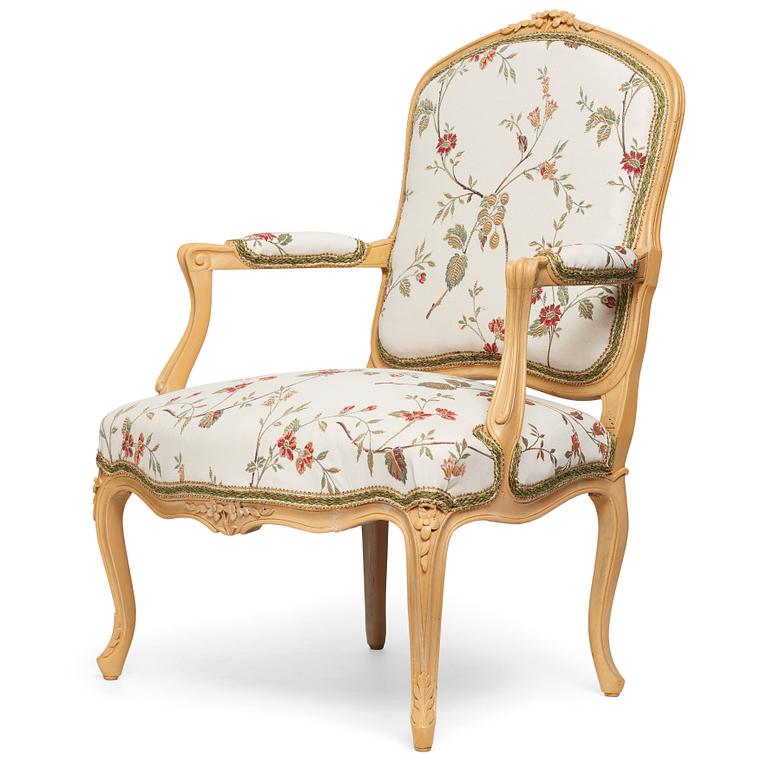 KARMSTOL, Frankrike ca 1760, Louis XV.