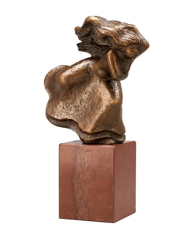 Stig Blomberg, "Kvinna i blåst" (Woman in the wind).