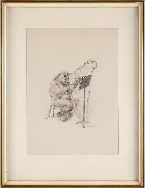 ROBERT HÖGFELDT, blandteknik. Sign.