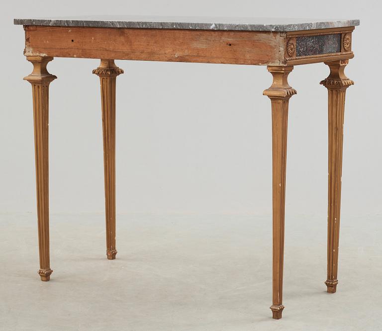 A late Gustavian late 18th century console table.