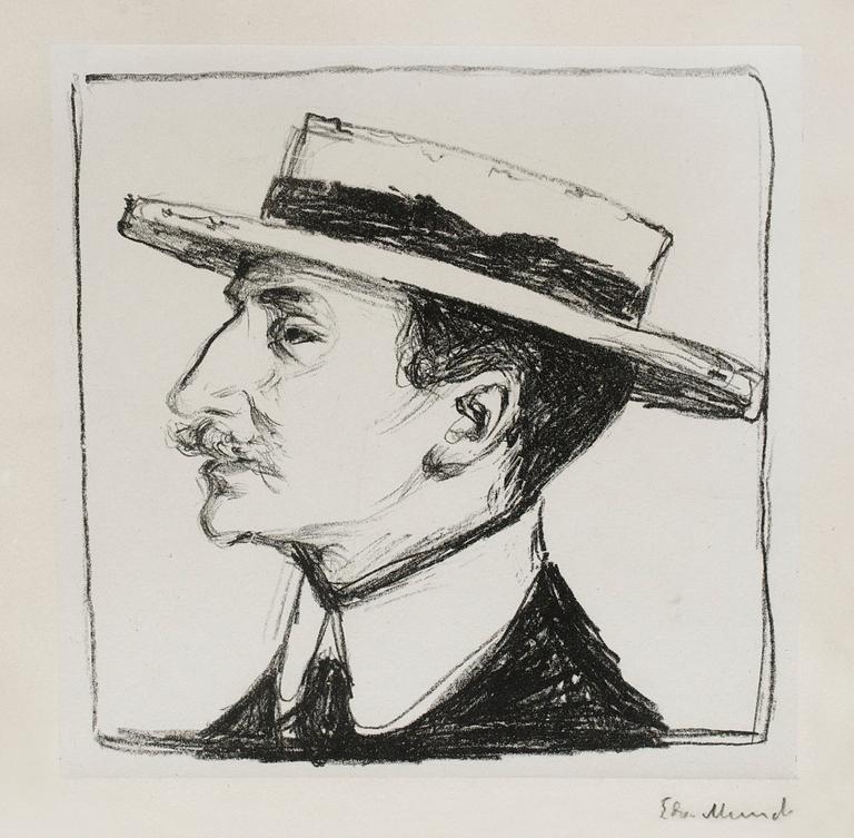 Edvard Munch, "Goldstein with hat".