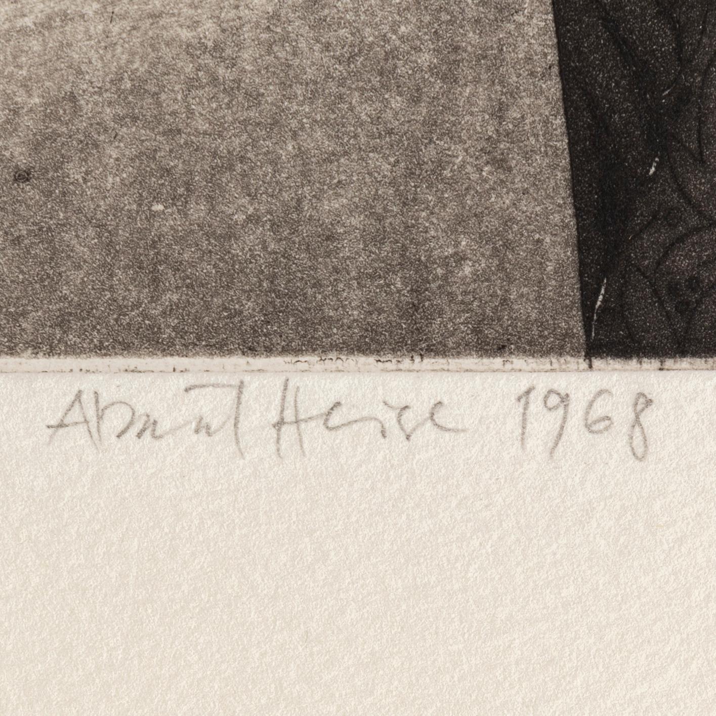 Almut Heise, étching, signed, dated 1968.