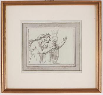 Carl August Ehrensvärd, "Goda gosse, glaset töm". Illustrations for drinking songs, 24.