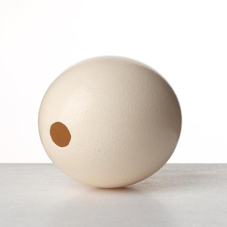 An ostrich egg, 20th century.