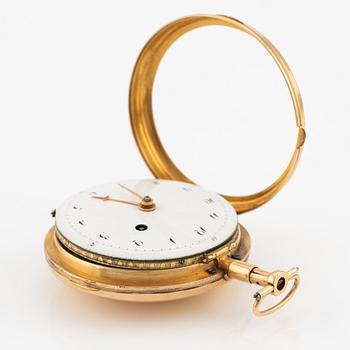 Pocket watch, 18K gold, 52 mm.