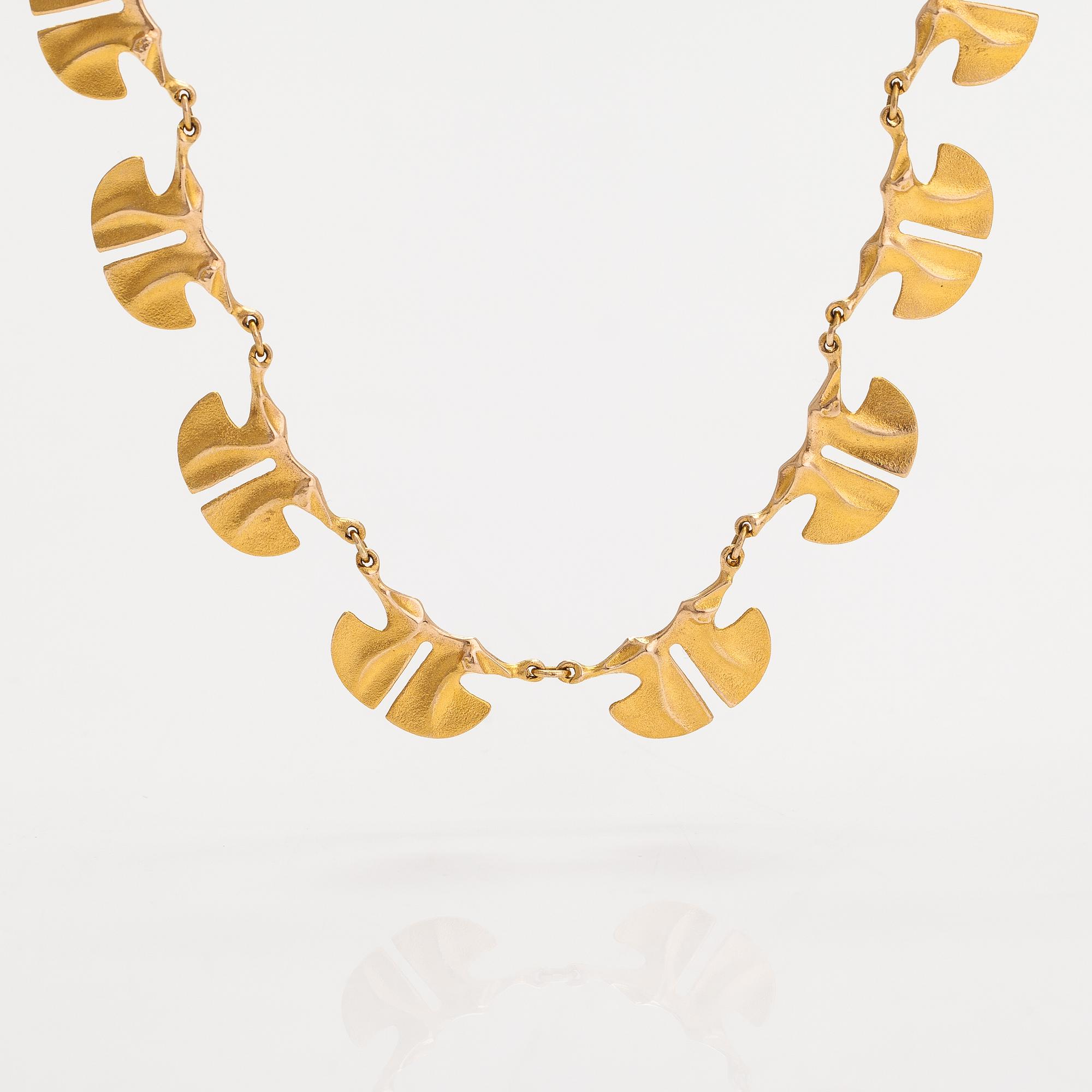 Björn Weckström, Halsband "Niva", 14K guld. Lapponia 1978.