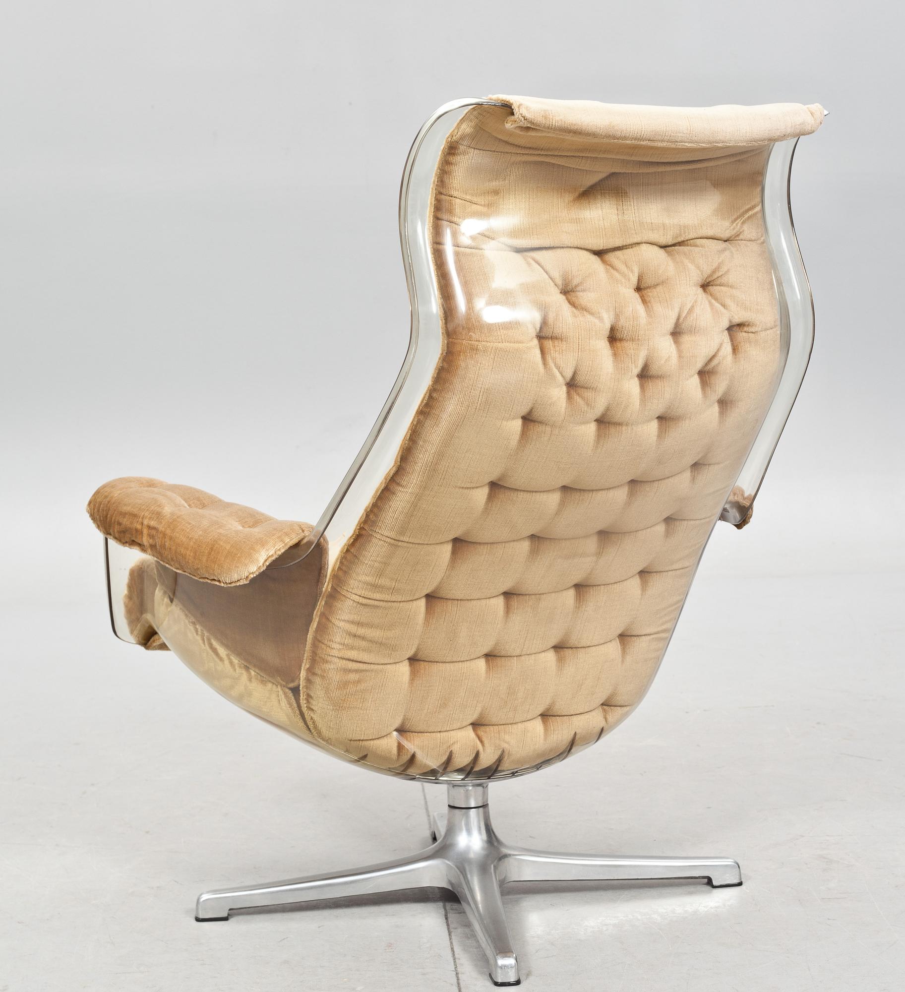 FÅTÖLJ, "Galaxy", Alf Svensson och Yngvar Sandström för Dux, formgiven 1971.