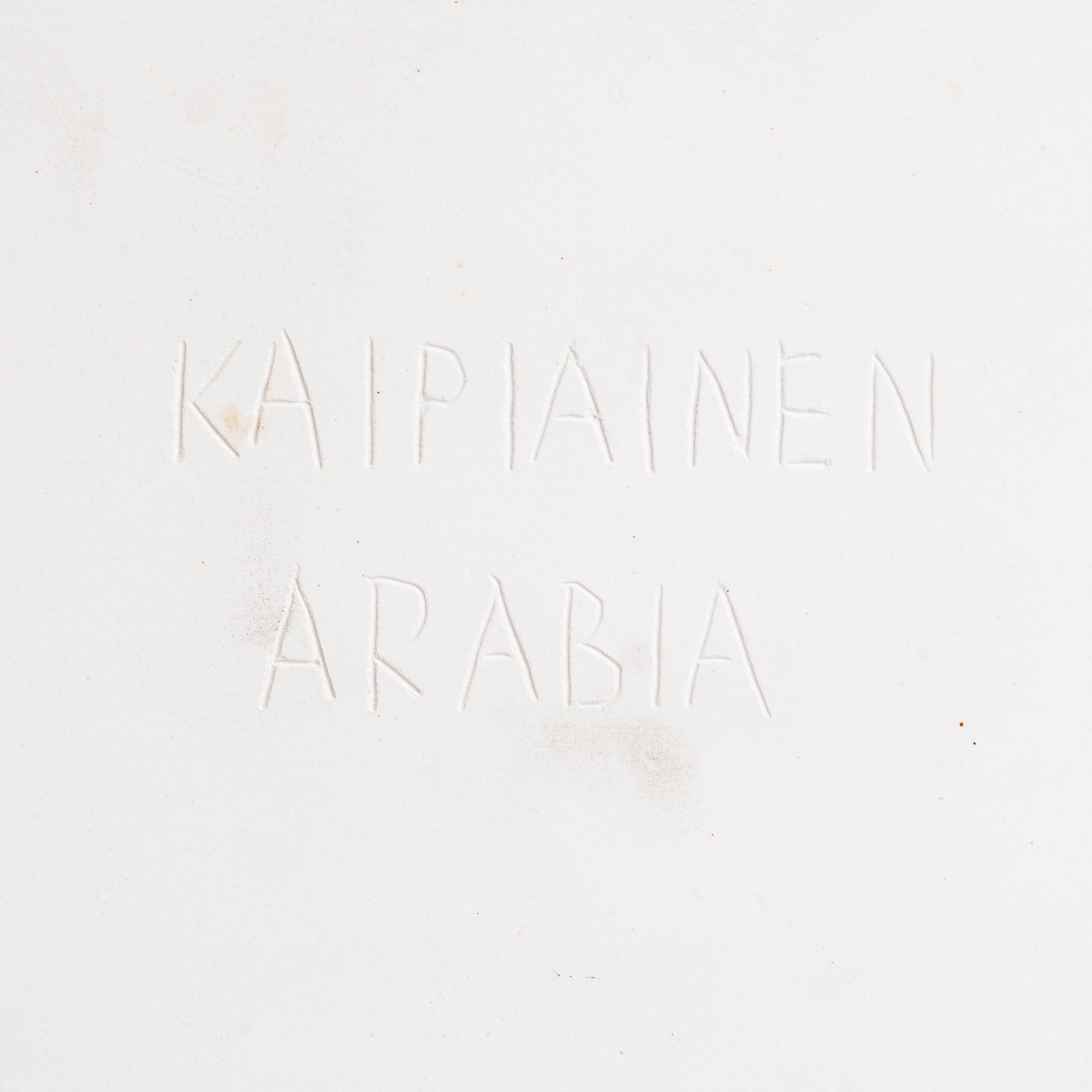 Birger Kaipiainen, a stoneware decorative dish signed Kaipiainen Arabia.