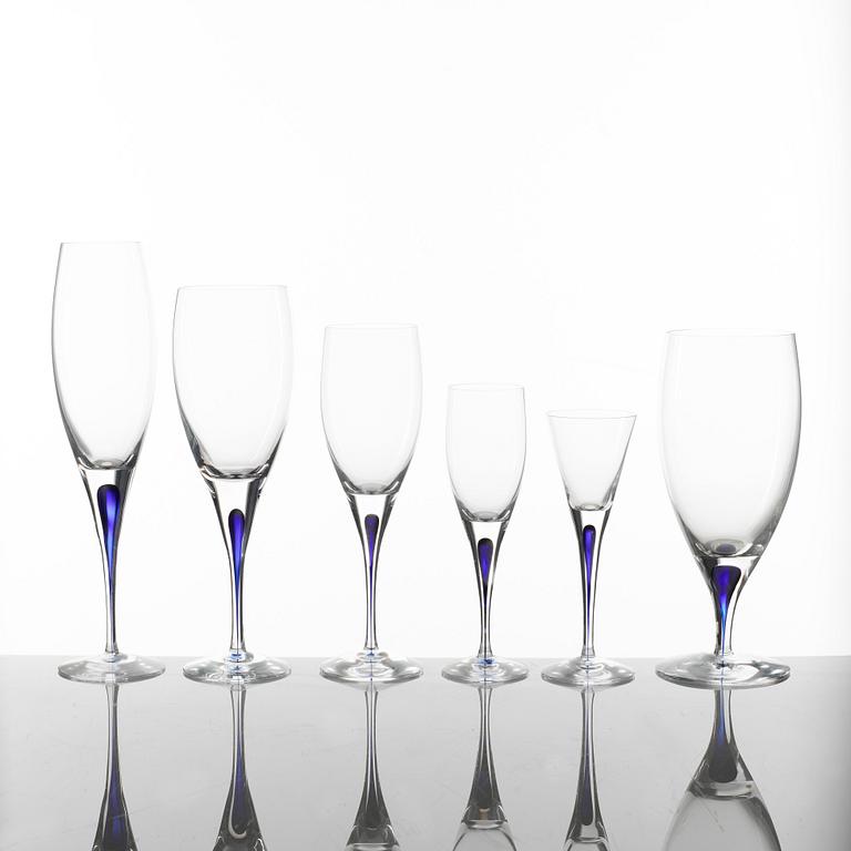 Erika Lagerbielke, glasservis, 120 delar, "Intermezzo", Orrefors.