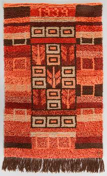 Runar Engblom, A ryijy rug, model for Friends of Finnish Handicraft, 1939. Circa 120 x 74 cm.