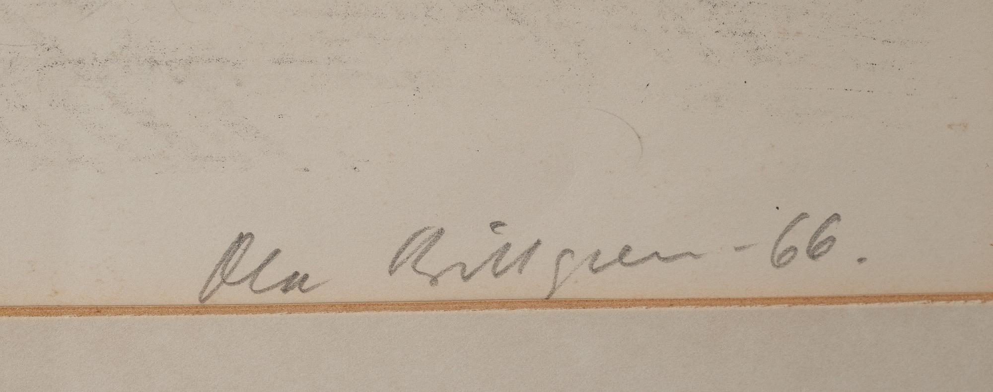 OLA BILLGREN, litografi, signerad, daterad -66 samt numrerad 108/450.