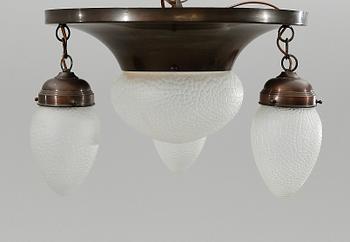 TAKLAMPA, jugend, tidigt 1900-tal. Diameter 40 cm.