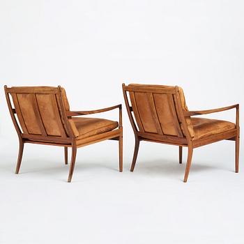 Ib Kofod-Larsen, a pair of palisander "Samsö" chairs, Olof Perssons Fåtöljindustri (OPE), Jönköping Sweden 1950-60's.