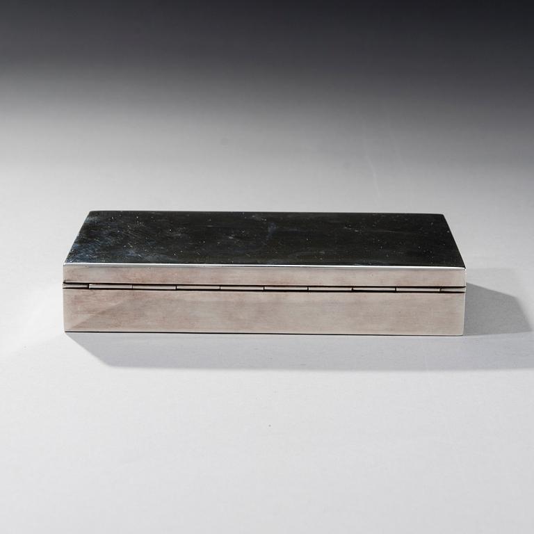 CIGARRLÅDA, sterling silver, Helsingfors 1962.