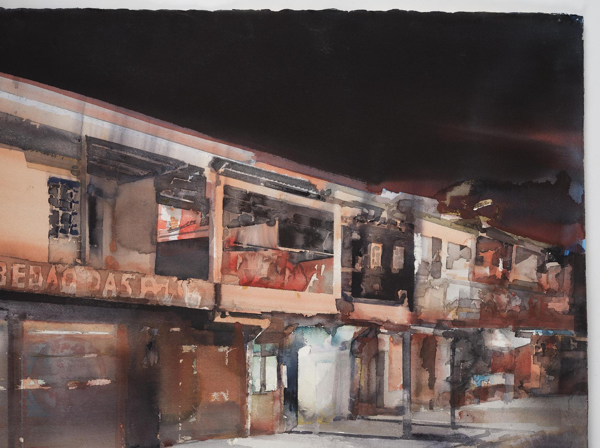 Lars Lerin, "Gata i Caxias, Brasilien".