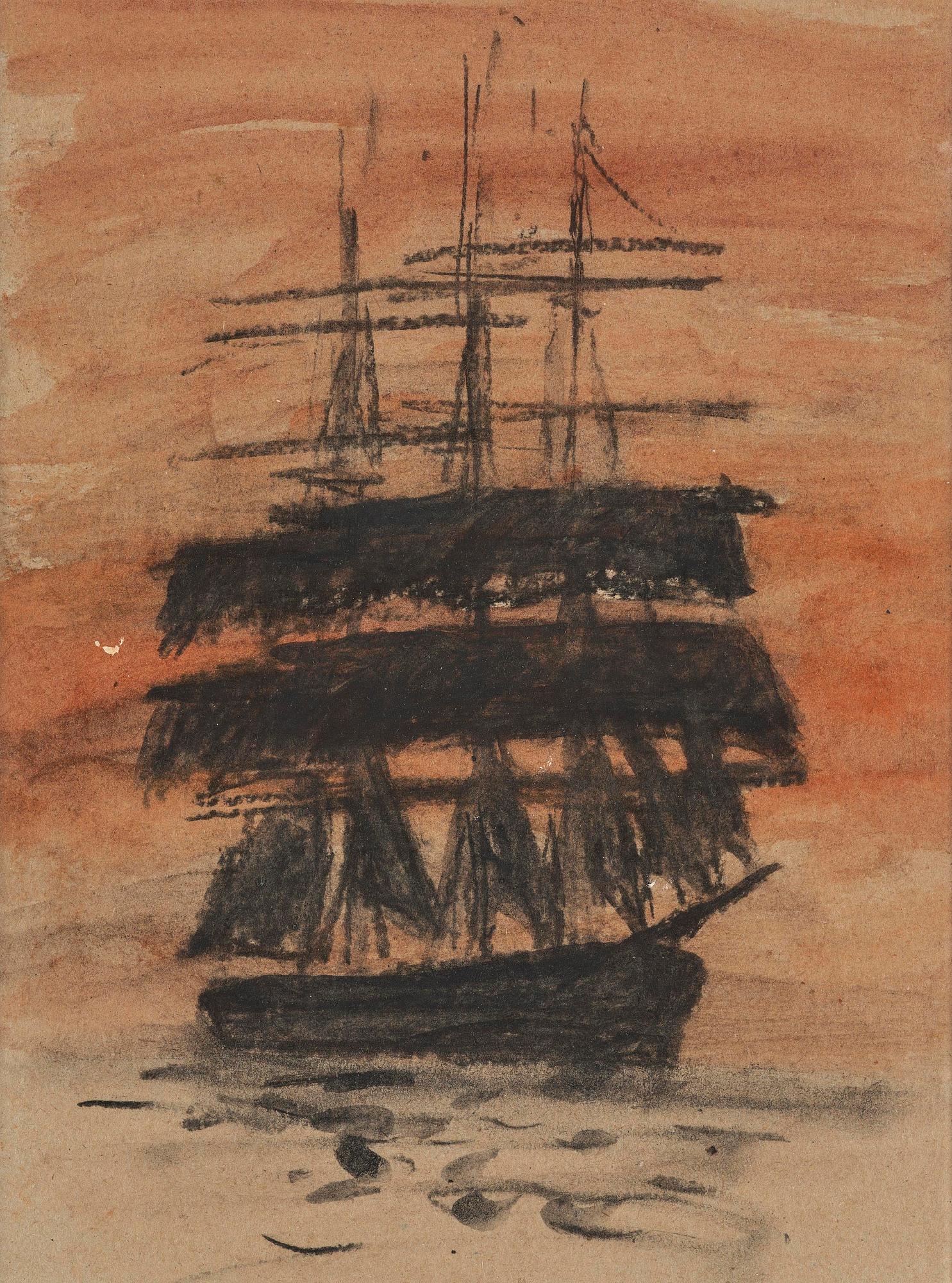 Gösta Werner, "Ships in sunset".