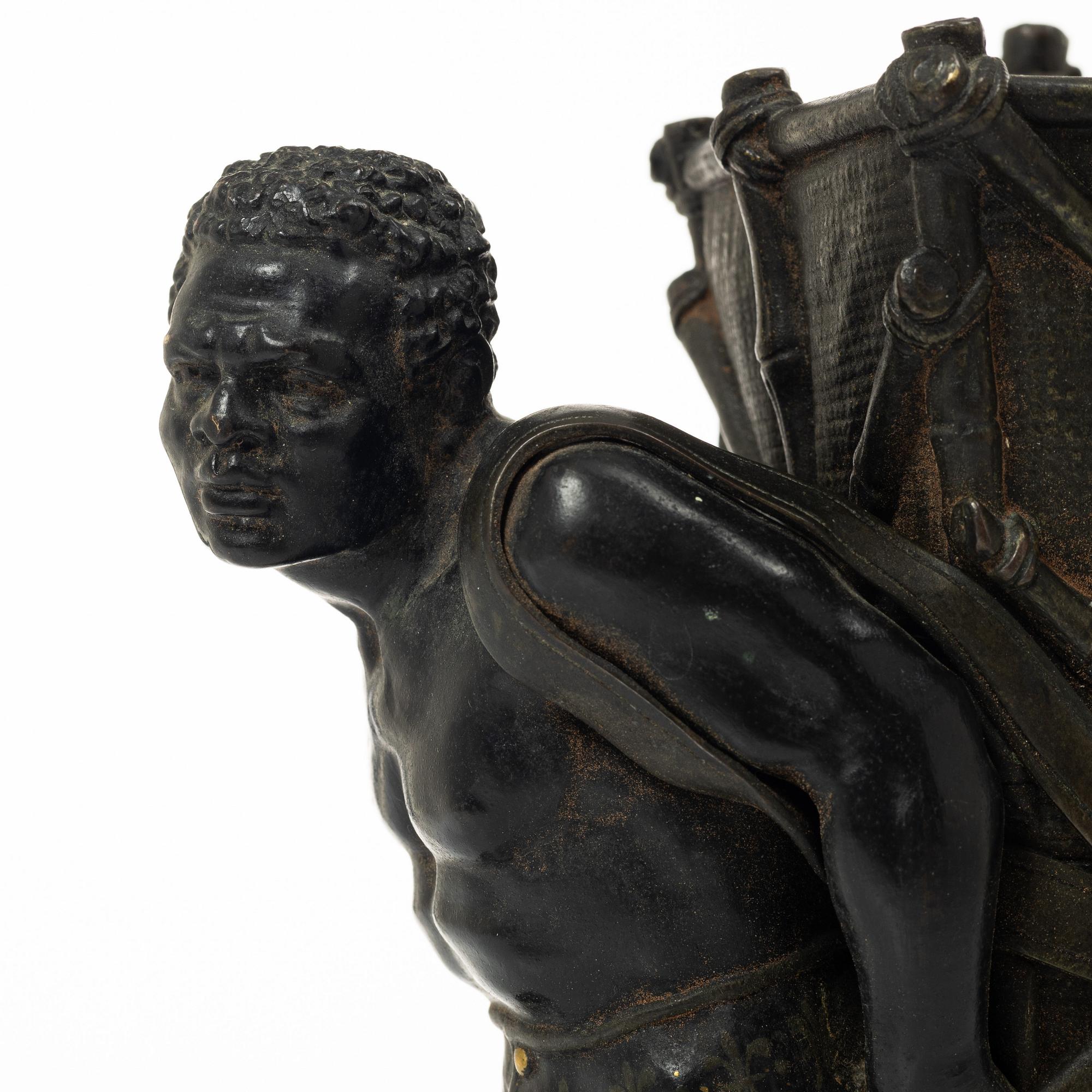 A bronze figure, late 19th Century.