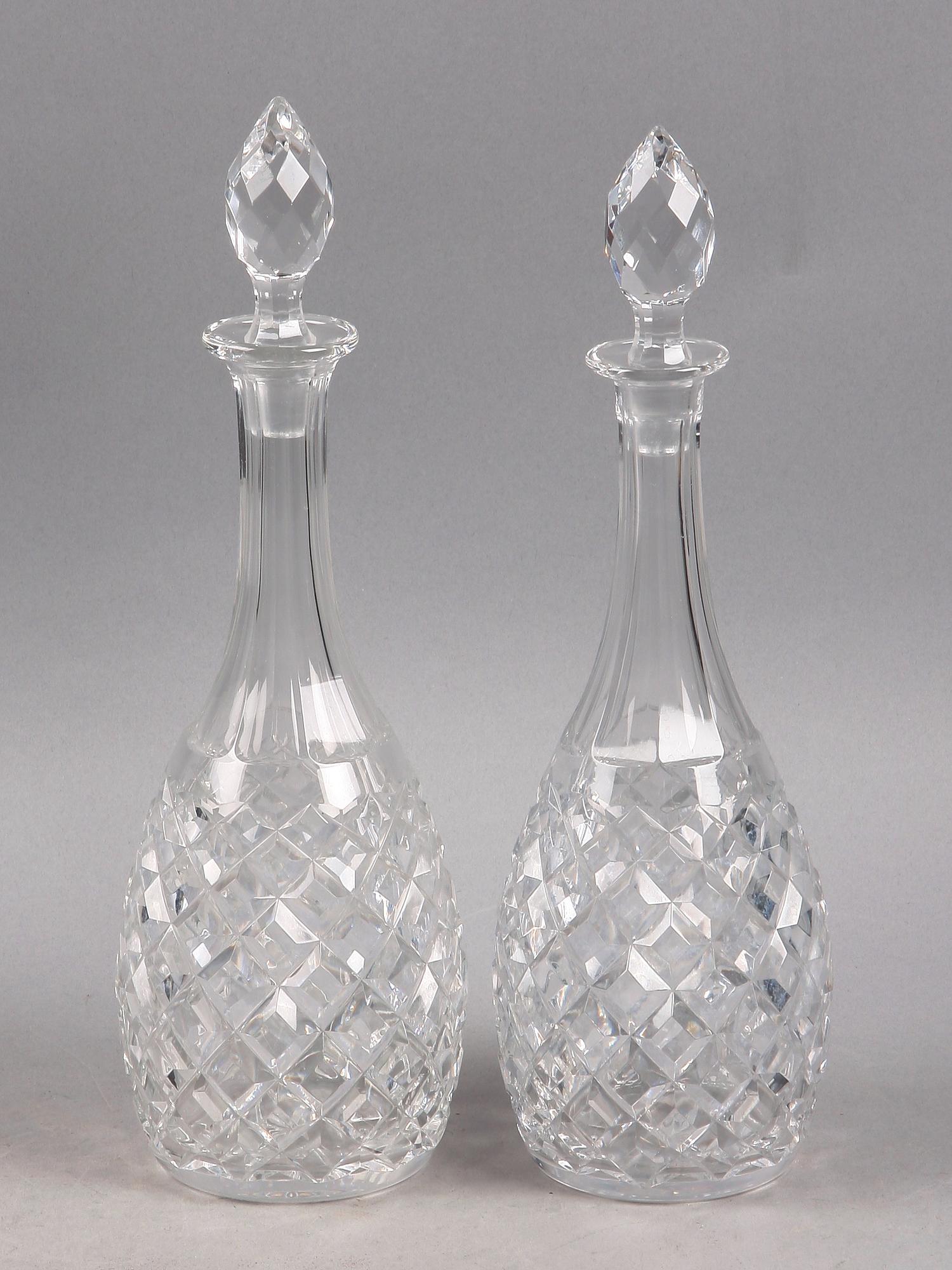 KARAFFER, 2 st, glas, 1900-talets början.