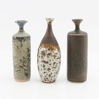 Rolf Palm, vaser och skålar 12 st  signerade glaserat stengods.