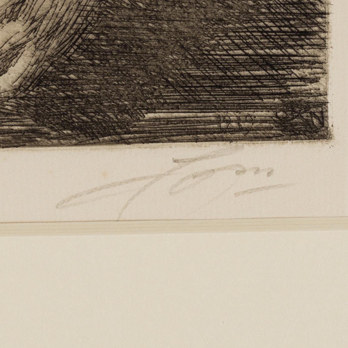 ANDERS ZORN, etching, 1919, signed in pencil.