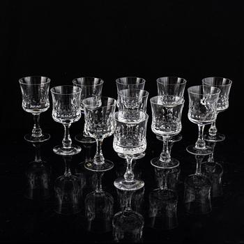 Göran Wärff, a part 'Prince' glass service, for Kosta Boda (46 pieces).