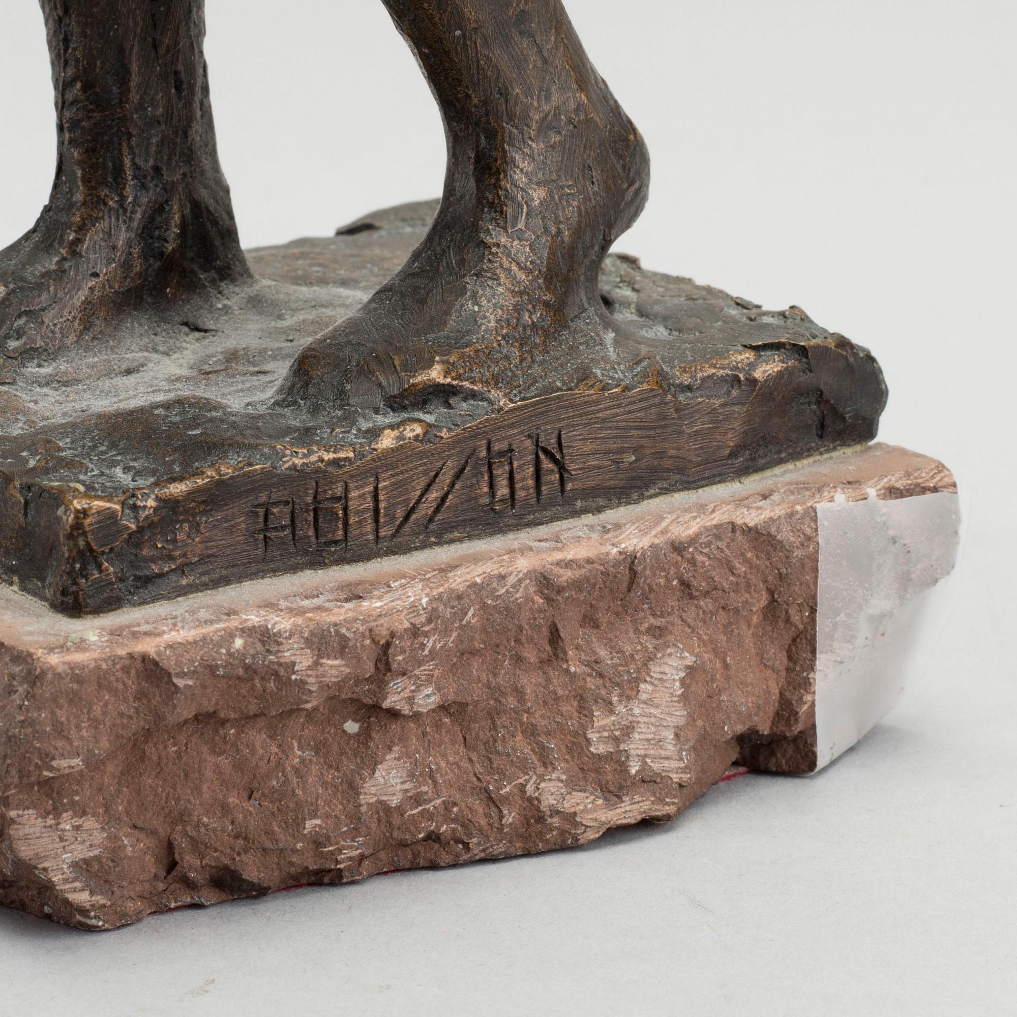 AXEL OLSSON, Skulptur, brons signerad.