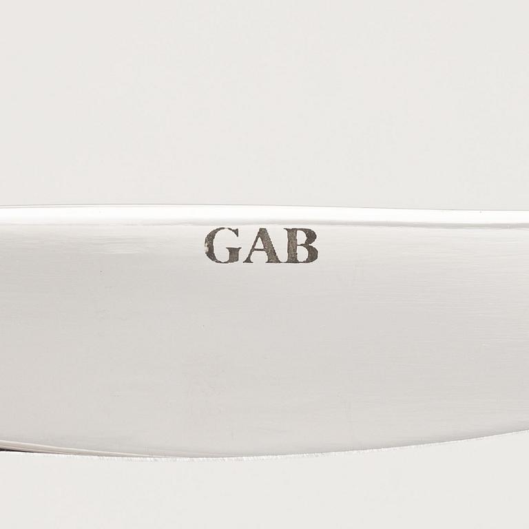 Jacob Ängman, a 90-piece Swedish silver cutlery, model 'Rosenholm', mark of GAB, including Eskilstuna 1990.