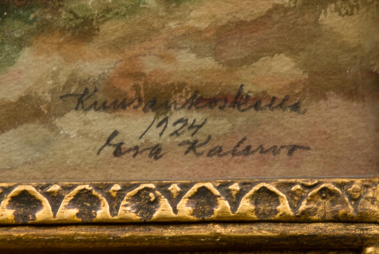 ESA KALERVO, akvarell, signerad och daterad Kuusankoskella 1924.