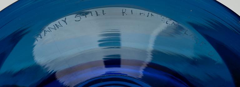 NANNY STILL, TWO GLASS VASES, "Rondo", signed Nanny Still Riihimäen Lasi oy. 1960s.