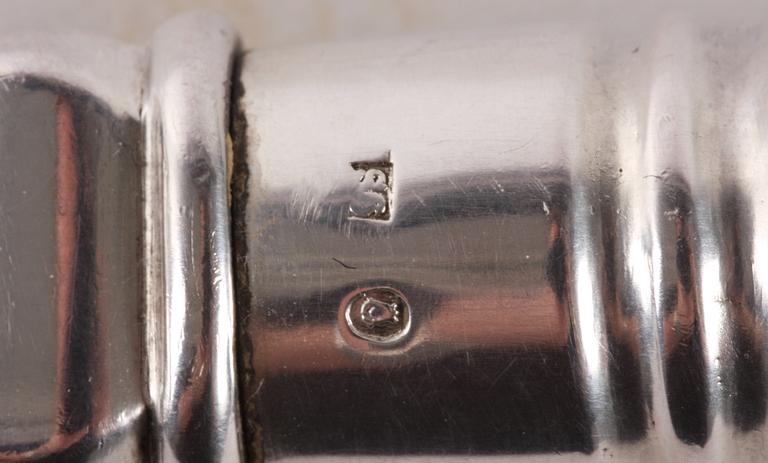 BORDSSKYFFEL, silver, J E Torsk, Stockholm 1896.