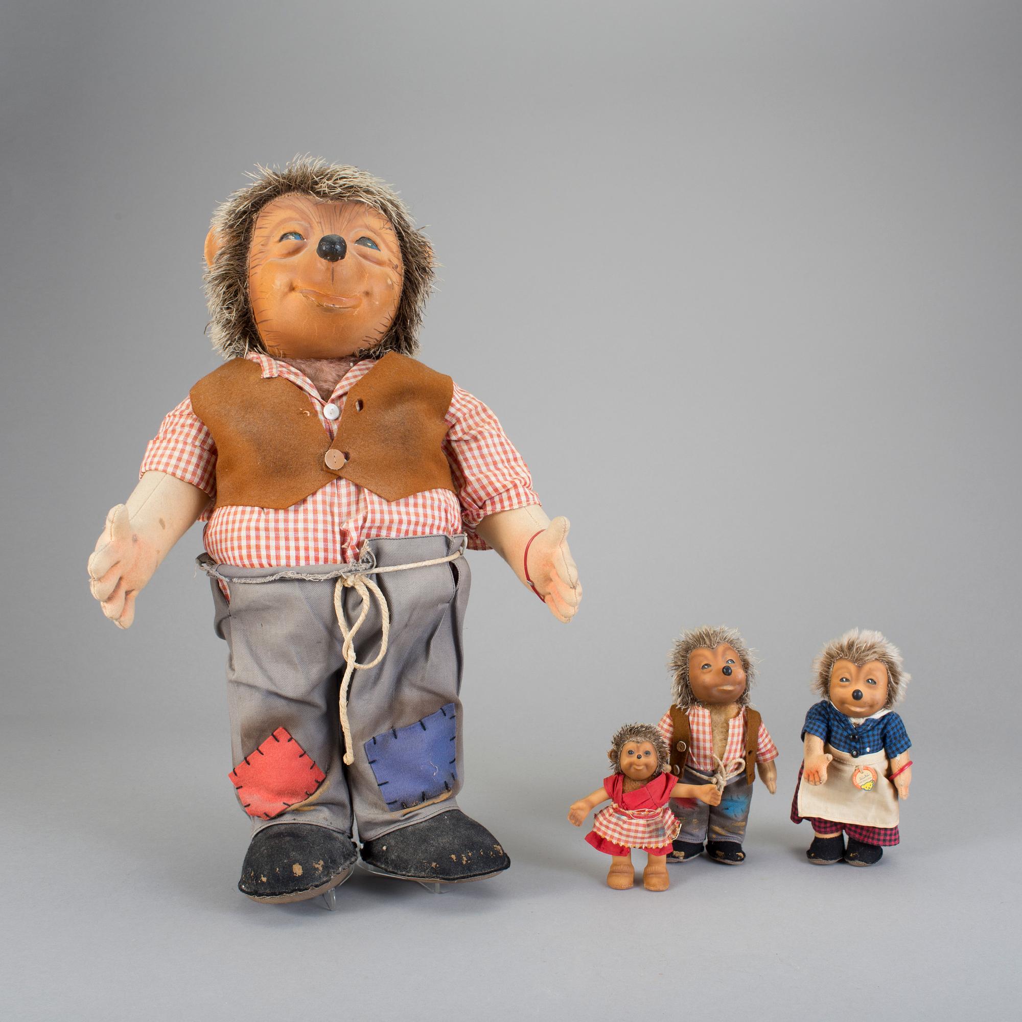 PARTI MJUKDJUR, Steiff. "Mecki" och Micki", 1900-talets tredje kvartal.