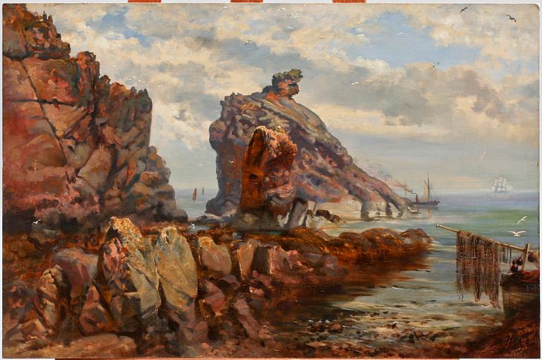 OKÄND KONSTNÄR, olja på uppfodrad duk, monogramsign och dat -88.