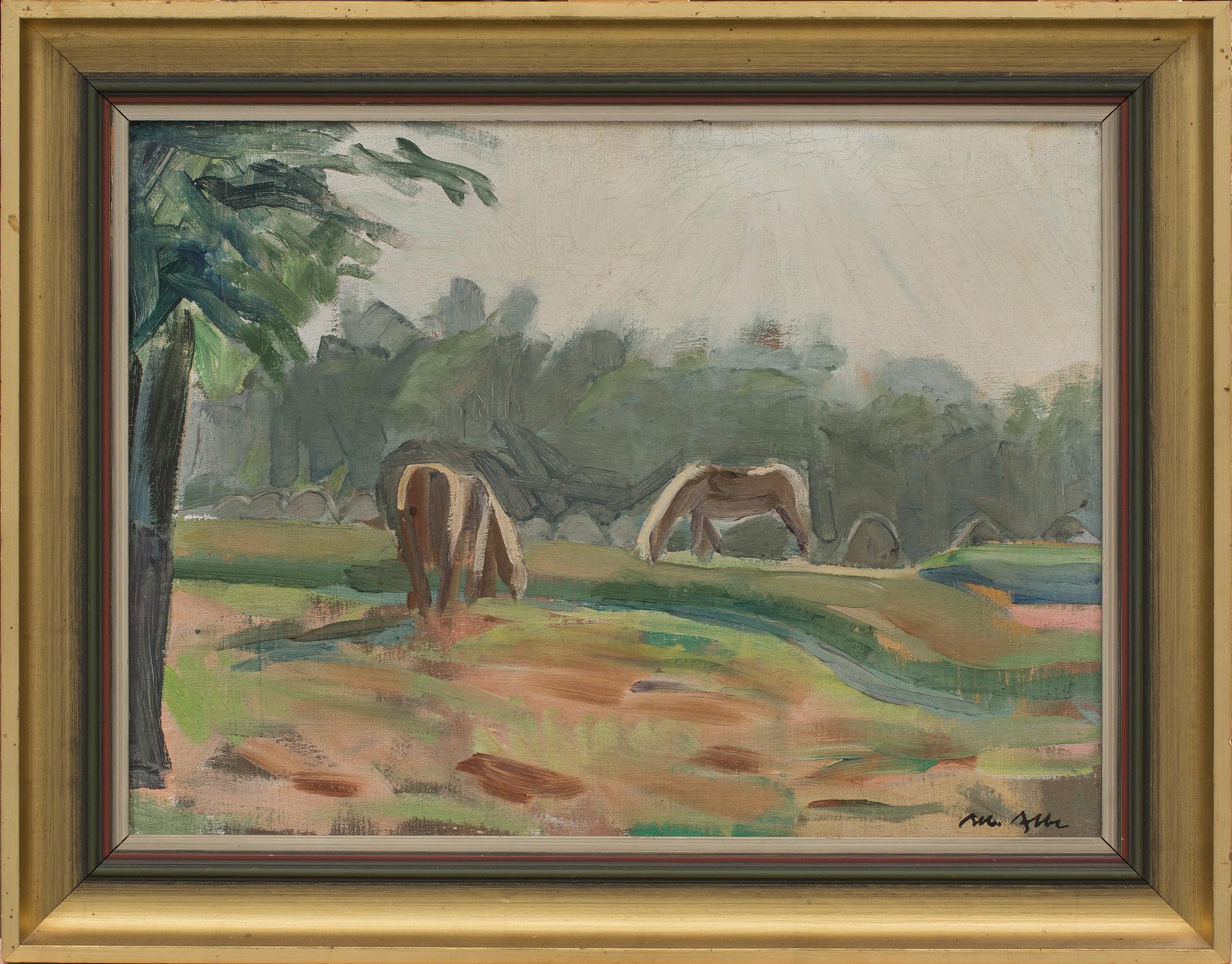 ALBERT ABBE, olja på duk, signerad.