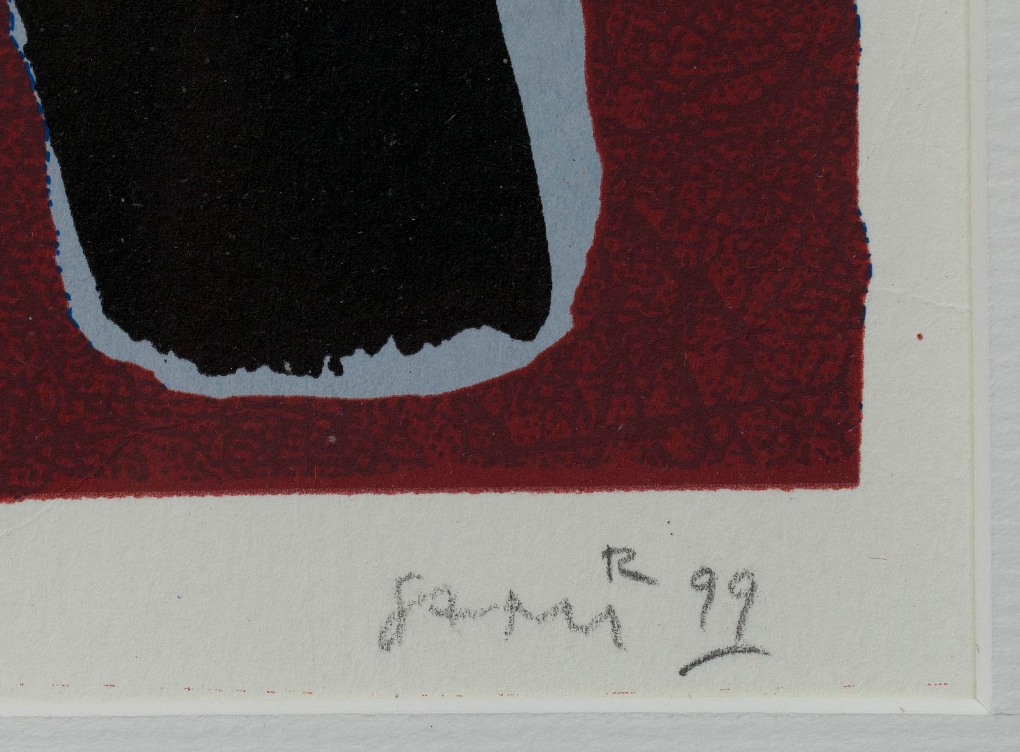 SAMI RINNE, färglitografi, sign. och dat. 99, numr. 9/50.