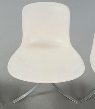 POUL KJAERHOLM, 4 stolar, "PK9",  Fritz Hansen, 1980-tal.