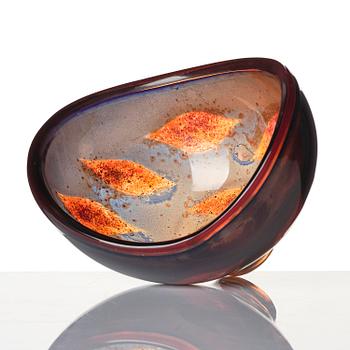 Sven Palmqvist, a ravenna glass bowl, Orrefors 1951, no 141.